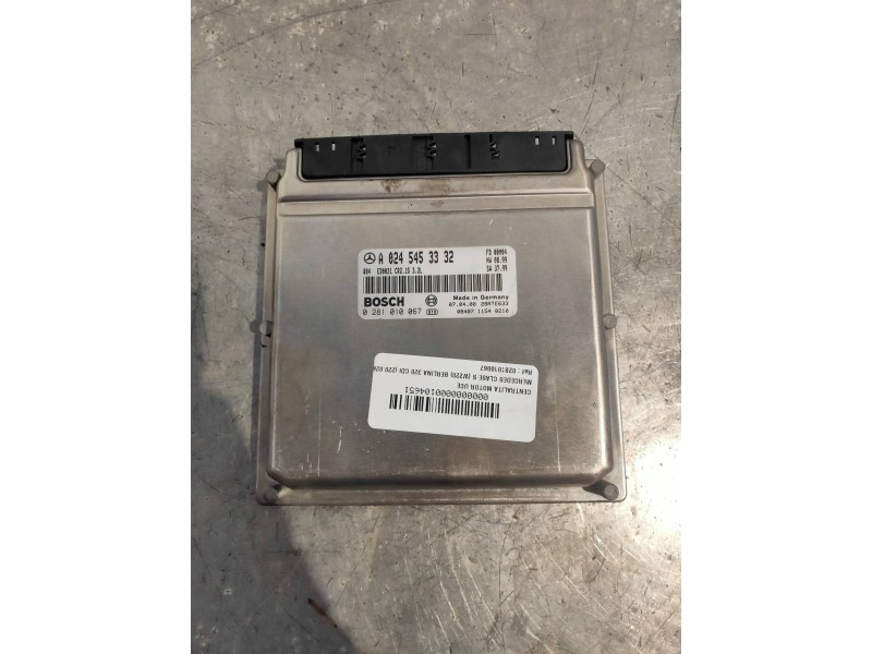 Recambio de centralita motor uce para mercedes clase s (w220) berlina 320 cdi (220.026) referencia OEM IAM 0281010067 A024545333