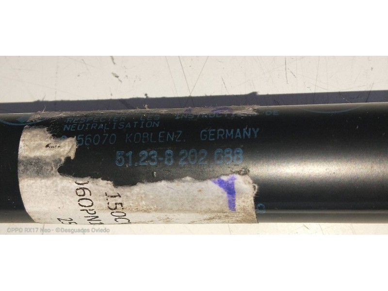 Recambio de amortiguadores capo para bmw serie 3 coupe (e46) 320 cd referencia OEM IAM 51238202688  
