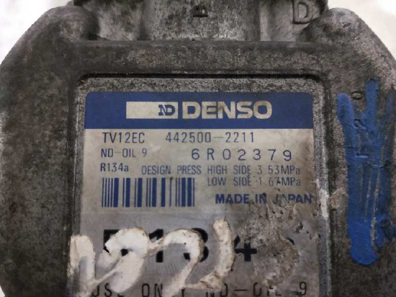 Recambio de compresor aire acondicionado para lancia ypsilon (101) referencia OEM IAM 4425002211 TV12EC  Recambio de compresor aire acondicionado para lancia ypsilon (101) referencia OEM IAM 4425002211 TV12EC