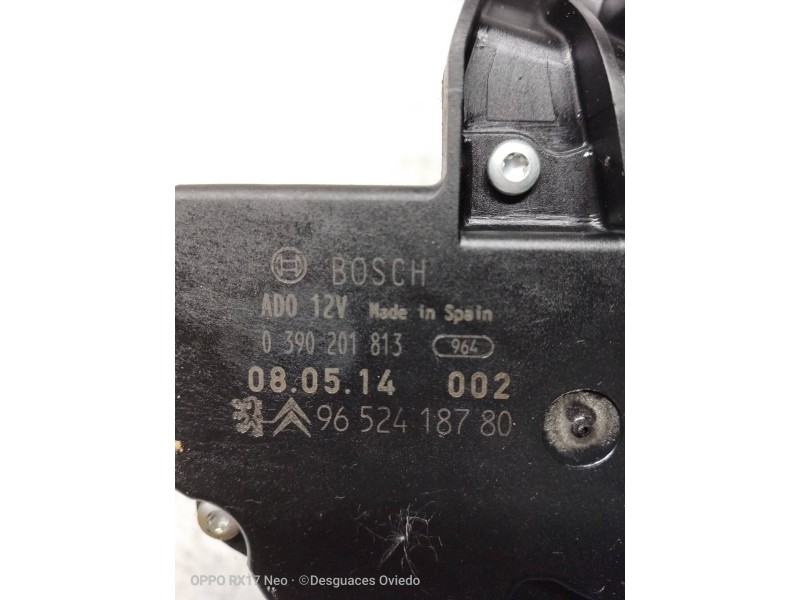 Recambio de motor limpia trasero para peugeot 207 confort referencia OEM IAM 0390201813 9652418780 