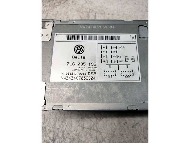 Recambio de sistema audio / radio cd para volkswagen touareg (7la) tdi r5 referencia OEM IAM 7L6035195  