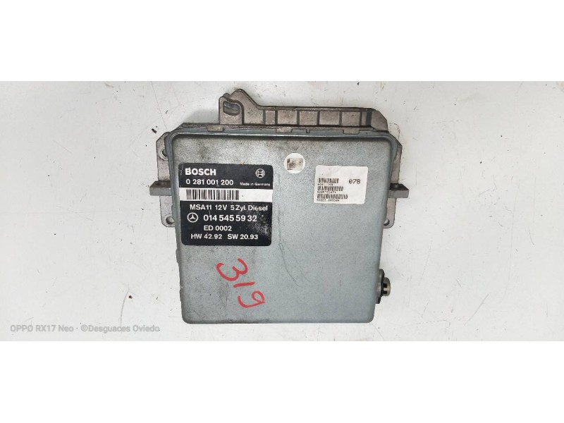 Recambio de centralita motor uce para mercedes clase c (w202) berlina 250 diesel (202.125) referencia OEM IAM 0281001200 0145455