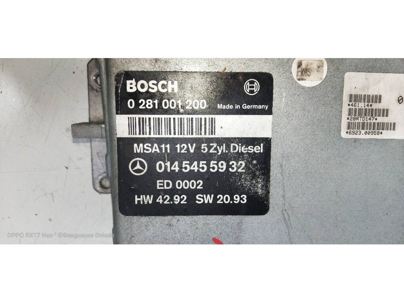 Recambio de centralita motor uce para mercedes clase c (w202) berlina 250 diesel (202.125) referencia OEM IAM 0281001200 0145455