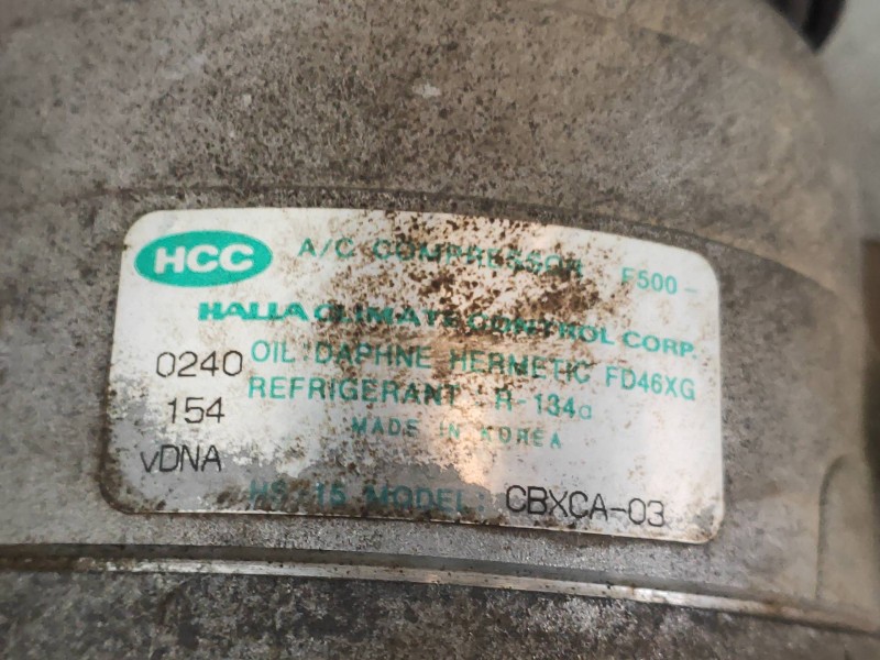 Recambio de compresor aire acondicionado para hyundai accent (lc) gl 5p referencia OEM IAM CBXCA03 F500 