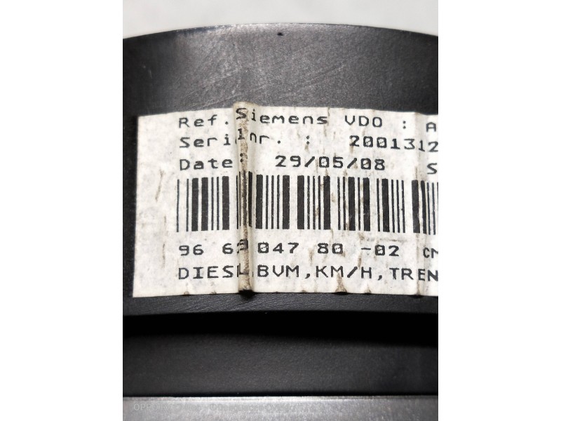 Recambio de cuadro instrumentos para peugeot 207 confort referencia OEM IAM A2C53190340 966250478002 