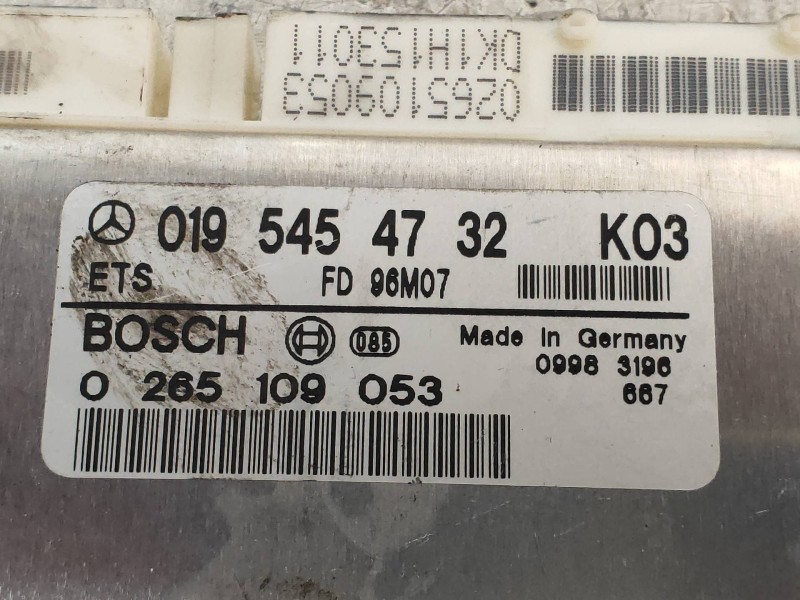 Recambio de centralita abs para mercedes clase e (w210) berlina diesel 290 turbodiesel (210.017) referencia OEM IAM 0265109053 0