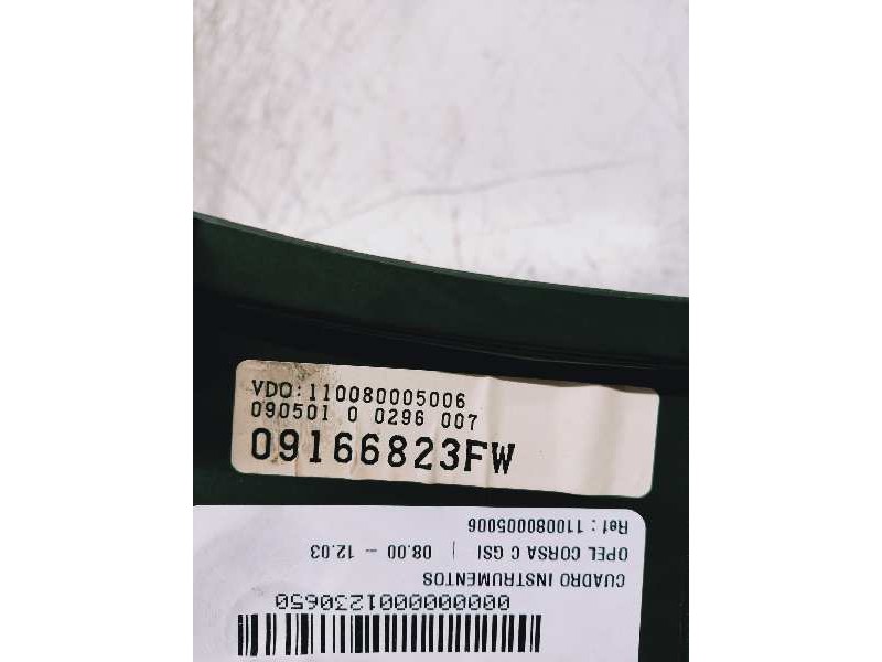 Recambio de cuadro instrumentos para opel corsa c gsi referencia OEM IAM 110080005006 09166823FW 