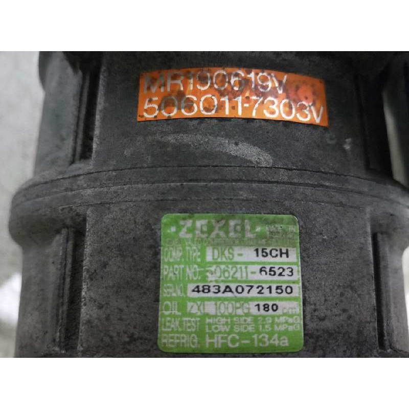 Recambio de compresor aire acondicionado para mitsubishi l 200 (k6/7) referencia OEM IAM 5062116523 DKS15CH MR190619V 5060117303