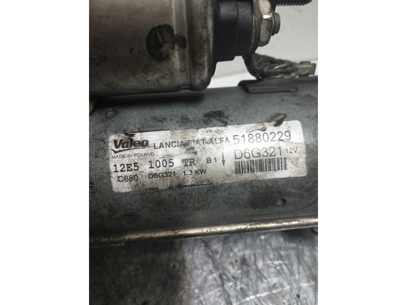 Recambio de motor arranque para opel combo d expression l1h1 referencia OEM IAM 51880229  