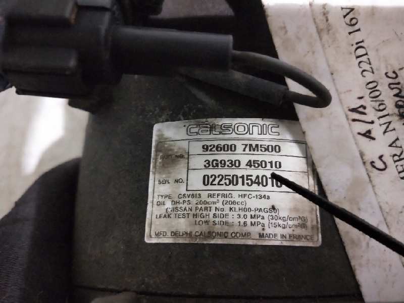 Recambio de compresor aire acondicionado para nissan almera (n16/e) 2.2 16v turbodiesel cat referencia OEM IAM 926007M500 3G9304