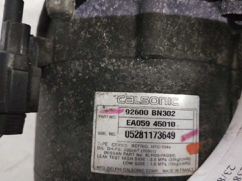 Recambio de compresor aire acondicionado para nissan almera (n16/e) 2.2 16v turbodiesel cat referencia OEM IAM 92600BN302 EA0594