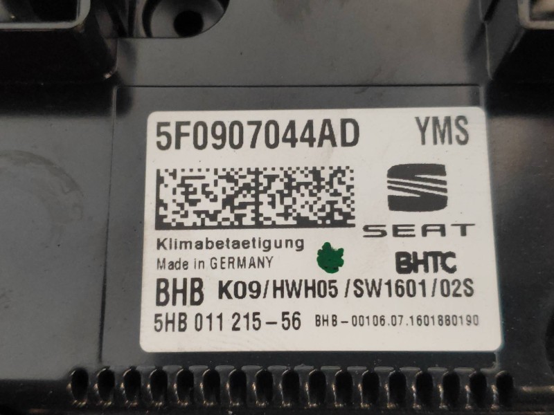 Recambio de mando calefaccion / aire acondicionado para seat leon sc (5f5) fr advanced referencia OEM IAM 5F0907044AD 5HB0112155
