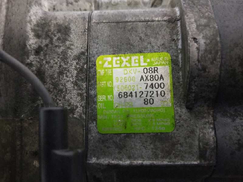 Recambio de compresor aire acondicionado para nissan micra (k12e) referencia OEM IAM 92600AX80A 5060217400 DKV08R