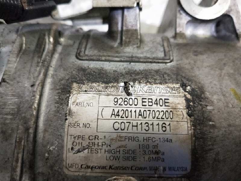 Recambio de compresor aire acondicionado para nissan navara pick-up (d40m) referencia OEM IAM 92600EB40E A42011A0702200 CR14