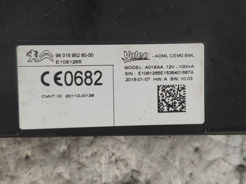 Recambio de modulo electronico para citroen c4 picasso 1.6 blue-hdi fap referencia OEM IAM 9801695280  