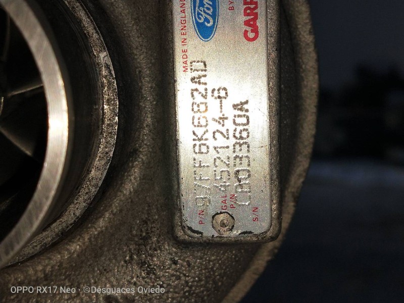 Recambio de turbocompresor para ford mondeo berlina (gd) ghia referencia OEM IAM 4521246  