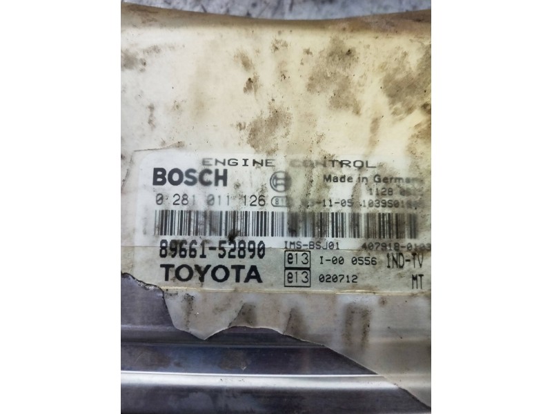 Recambio de centralita motor uce para toyota yaris (ncp1/nlp1/scp1) 1.4 d-4d expo referencia OEM IAM 0281011126 8966152890 
