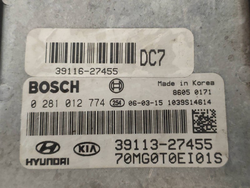 Recambio de centralita motor uce para kia magentis active referencia OEM IAM 0281012774 3911327455 