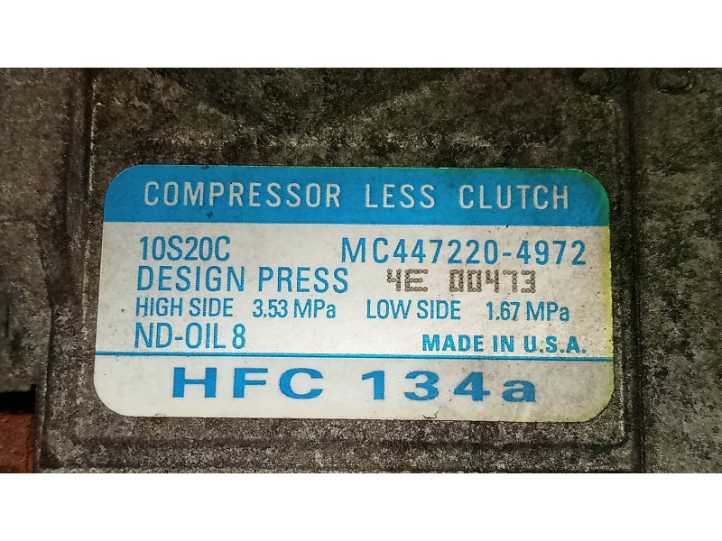 Recambio de compresor aire acondicionado para chrysler voyager (rg) 2.4 lx (i) referencia OEM IAM MC4472204972 4E00473 