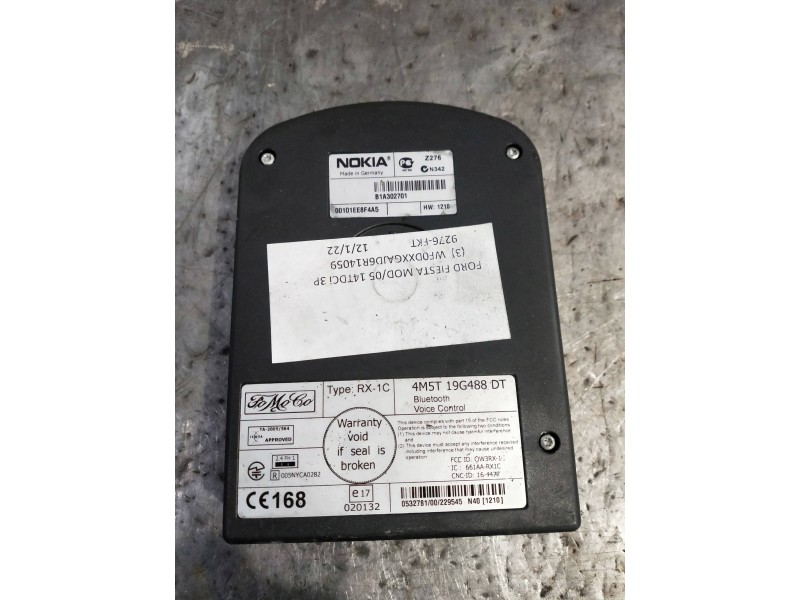 Recambio de modulo electronico para ford fiesta (cbk) fun referencia OEM IAM 4M5T19G488DT  