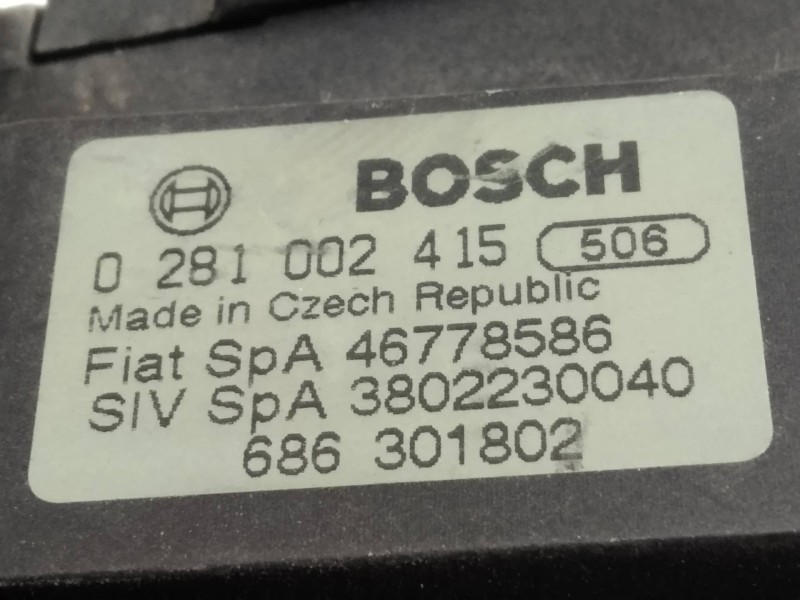 Recambio de potenciometro pedal para fiat doblo (119) 1.3 16v jtd cat referencia OEM IAM 0281002415 46778586  Recambio de potenciometro pedal para fiat doblo (119) 1.3 16v jtd cat referencia OEM IAM 0281002415 46778586