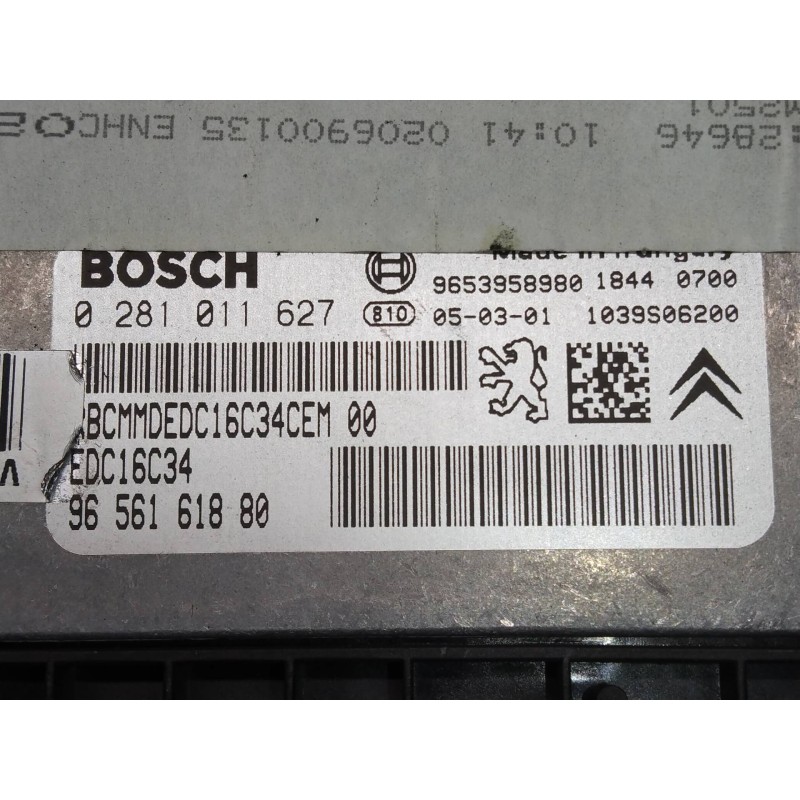 Recambio de centralita motor uce para peugeot 307 break/sw (s2) sw pack referencia OEM IAM 0281011627 9656161880 EDC16C34