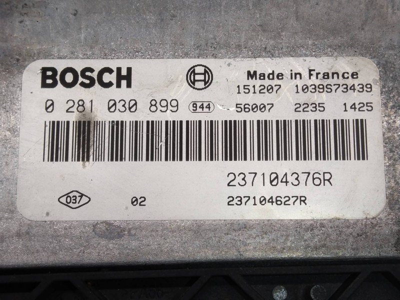 Recambio de centralita motor uce para renault kangoo profesional referencia OEM IAM 0281030899 237104376R 237104627R