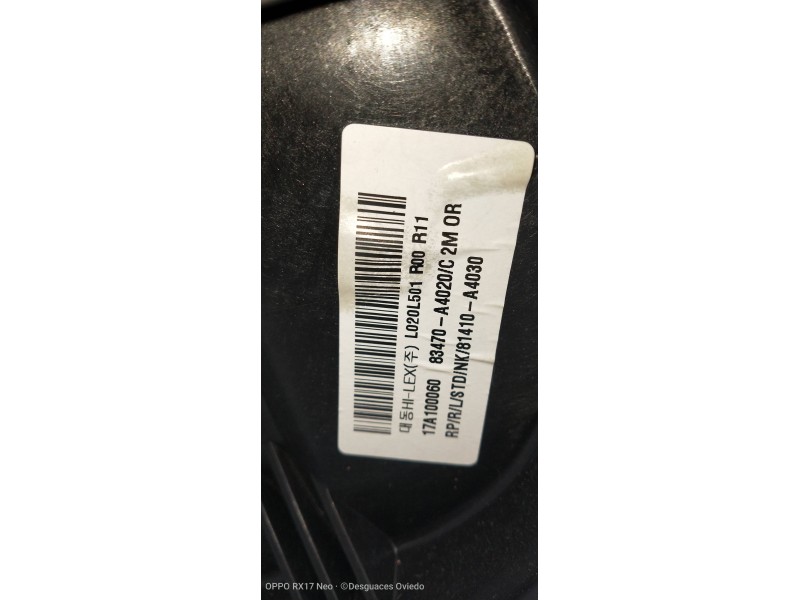 Recambio de elevalunas trasero izquierdo para kia carens ( ) business referencia OEM IAM 83470A4020 83450A4000 5P