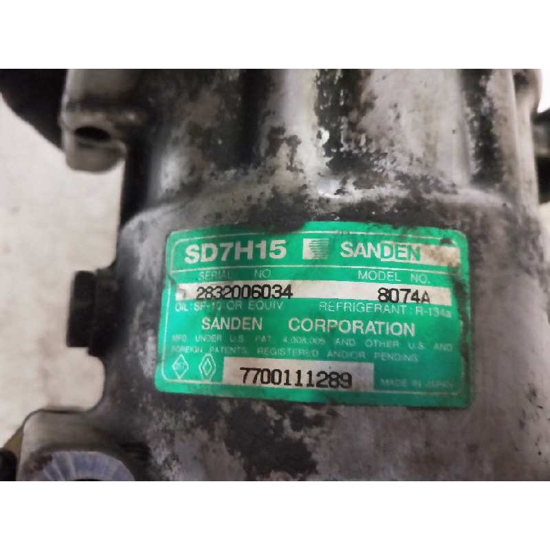 Recambio de compresor aire acondicionado para renault laguna (b56) 1.9 dti diesel cat referencia OEM IAM SD7H158074A 8074A 77001 Recambio de compresor aire acondicionado para renault laguna (b56) 1.9 dti diesel cat referencia OEM IAM SD7H158074A 8074A 77001