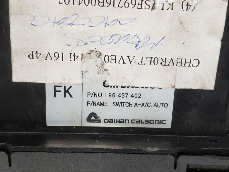Recambio de mando calefaccion / aire acondicionado para chevrolet aveo 1.4 cat referencia OEM IAM 96437402  
