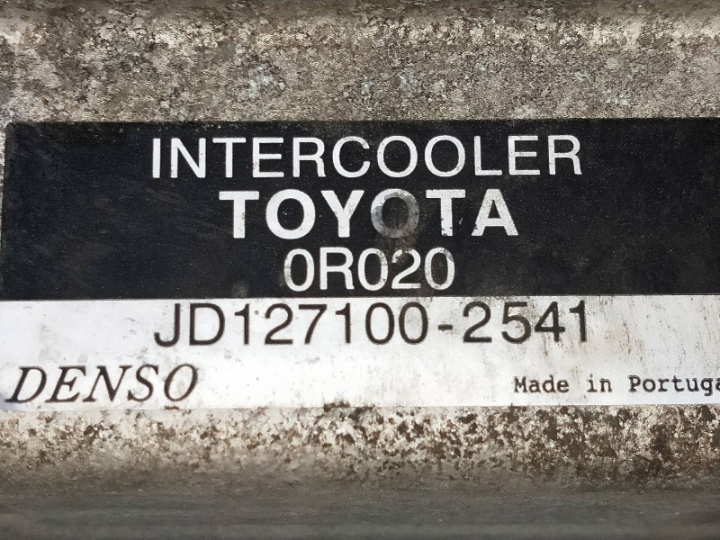 Recambio de intercooler para toyota corolla (e12) 2.0 turbodiesel cat referencia OEM IAM JD1271002541  