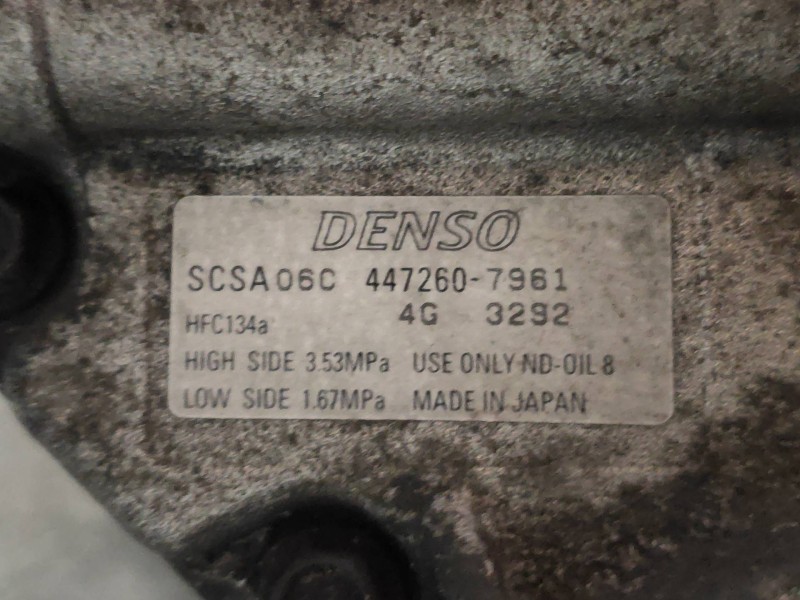 Recambio de compresor aire acondicionado para toyota corolla (e12) 1.4 d-4d luna compact referencia OEM IAM 4472607961 SCSA06C 