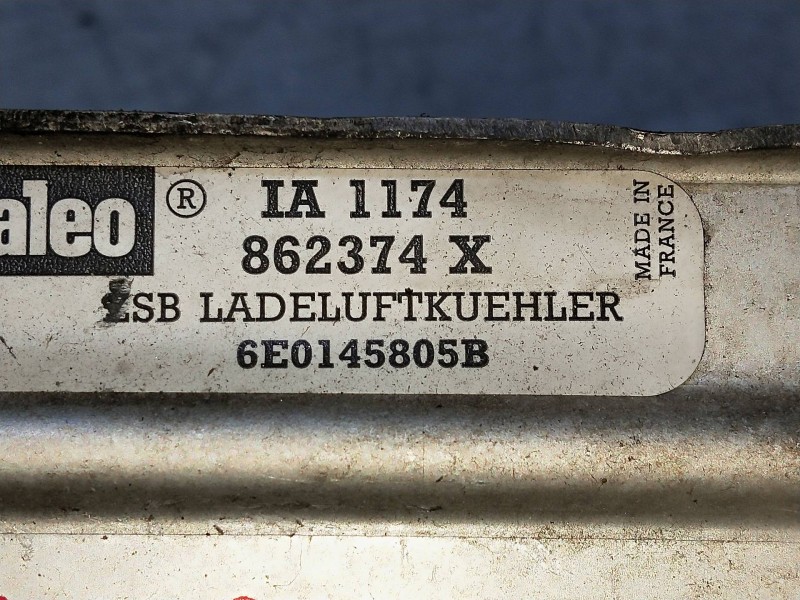 Recambio de intercooler para volkswagen lupo (6x1/6e1) 1.4 tdi referencia OEM IAM 6E0145805B 862374X  Recambio de intercooler para volkswagen lupo (6x1/6e1) 1.4 tdi referencia OEM IAM 6E0145805B 862374X