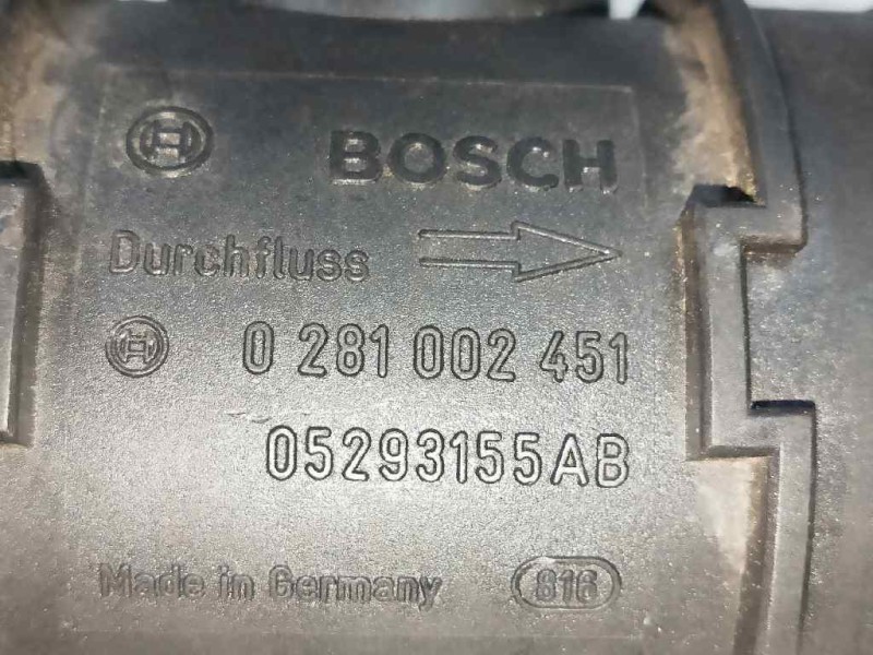 Recambio de caudalimetro para chrysler voyager (rg) 2.5 crd cat referencia OEM IAM 0281002451 05293155AB BOSCH