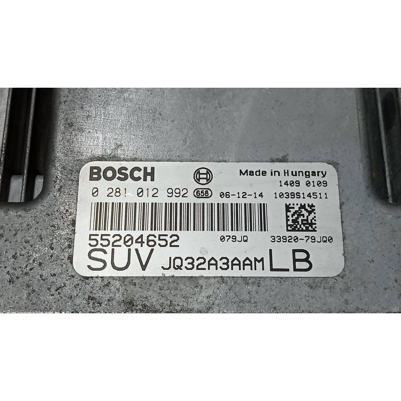 Recambio de centralita motor uce para fiat sedici (189) 1.9 8v multijet dynamic referencia OEM IAM 0281012992 55204652 3392079JQ