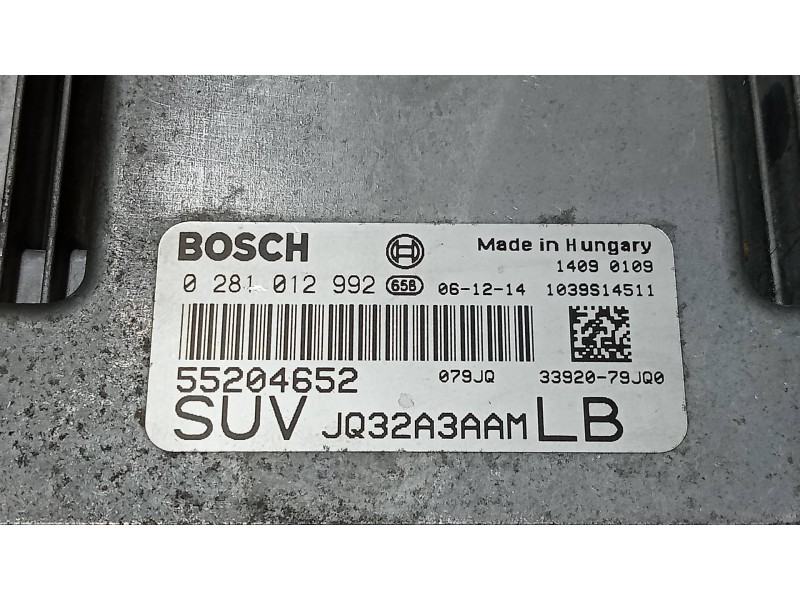 Recambio de centralita motor uce para fiat sedici (189) 1.9 8v multijet dynamic referencia OEM IAM 0281012992 55204652 3392079JQ