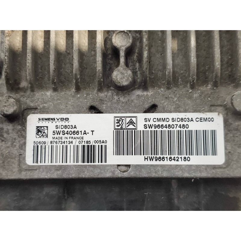 Recambio de centralita motor uce para fiat scudo combi (272) l1h1 120 multijet (5 pl.) referencia OEM IAM 5WS40661AT 9664807480 