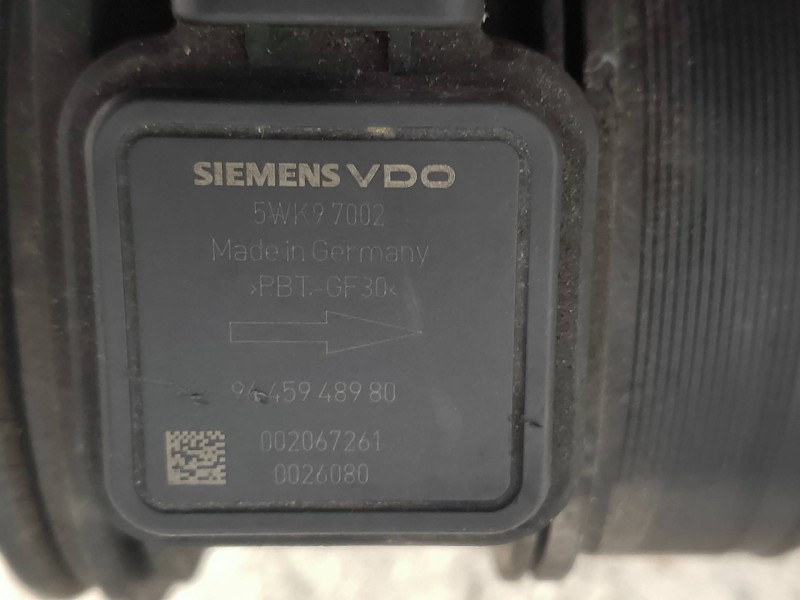 Recambio de caudalimetro para fiat scudo combi (272) l1h1 120 multijet (5 pl.) referencia OEM IAM 5WK97002 9645948980 SIEMENS