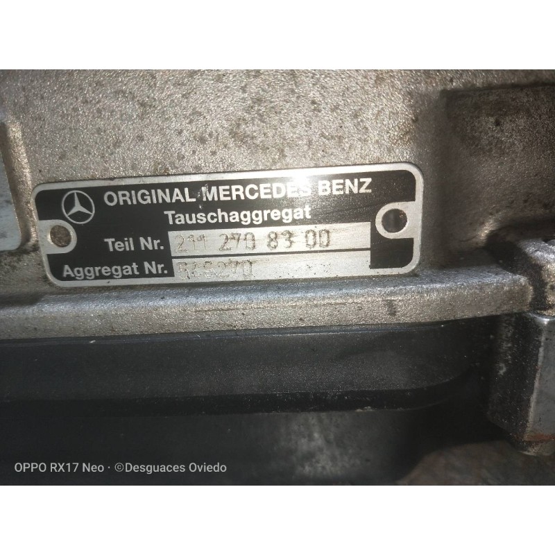 Recambio de caja cambios para mercedes clase e (w211) berlina e 270 cdi (211.016) referencia OEM IAM 2112708300 546270 
