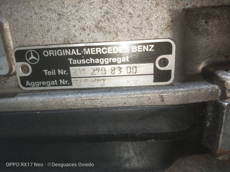 Recambio de caja cambios para mercedes clase e (w211) berlina e 270 cdi (211.016) referencia OEM IAM 2112708300 546270 