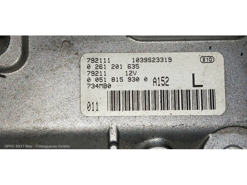 Recambio de centralita motor uce para fiat bravo (198) 1.4 16v cat referencia OEM IAM 0261201635 1039S23319 51815930