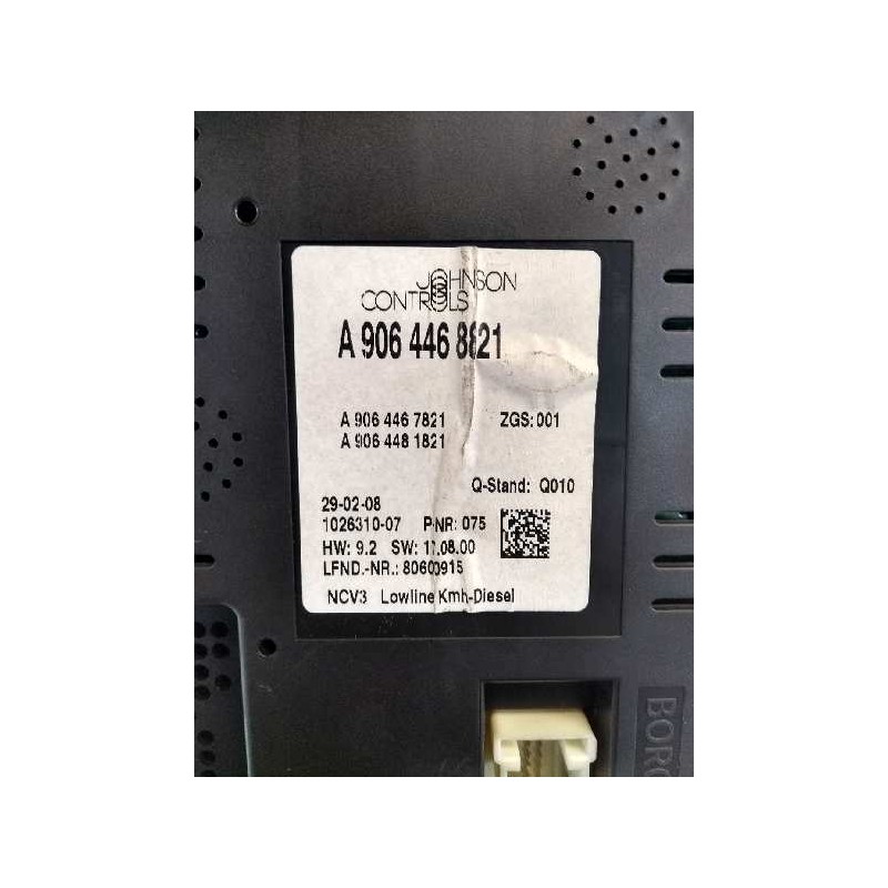 Recambio de cuadro instrumentos para mercedes sprinterii caja cerrada (desde 01.06) 2.1 cdi cat referencia OEM IAM A9064468821 A