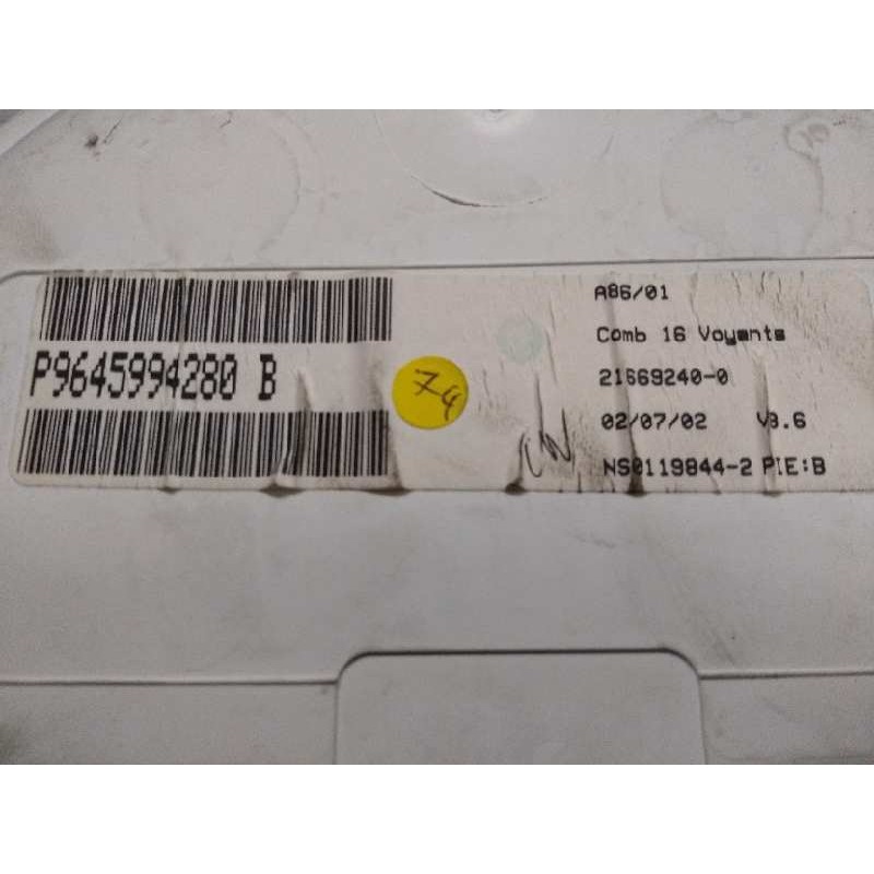 Recambio de cuadro instrumentos para citroen c3 1.4 hdi sx plus referencia OEM IAM P9645994280 B 216692400 Recambio de cuadro instrumentos para citroen c3 1.4 hdi sx plus referencia OEM IAM P9645994280 B 216692400