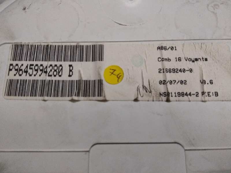 Recambio de cuadro instrumentos para citroen c3 1.4 hdi sx plus referencia OEM IAM P9645994280 B 216692400