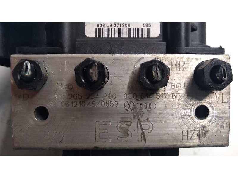 Recambio de abs para audi a4 berlina (8e) 2.0 16v tdi referencia OEM IAM 0265234336 0265950474 8E0614547BF