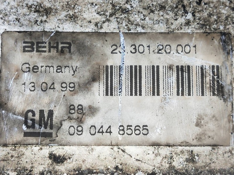 Recambio de radiador aceite para opel omega b 2.5 turbodiesel (x 25 td / u 25 td / l93) referencia OEM IAM 090448565 2330120001  Recambio de radiador aceite para opel omega b 2.5 turbodiesel (x 25 td / u 25 td / l93) referencia OEM IAM 090448565 2330120001