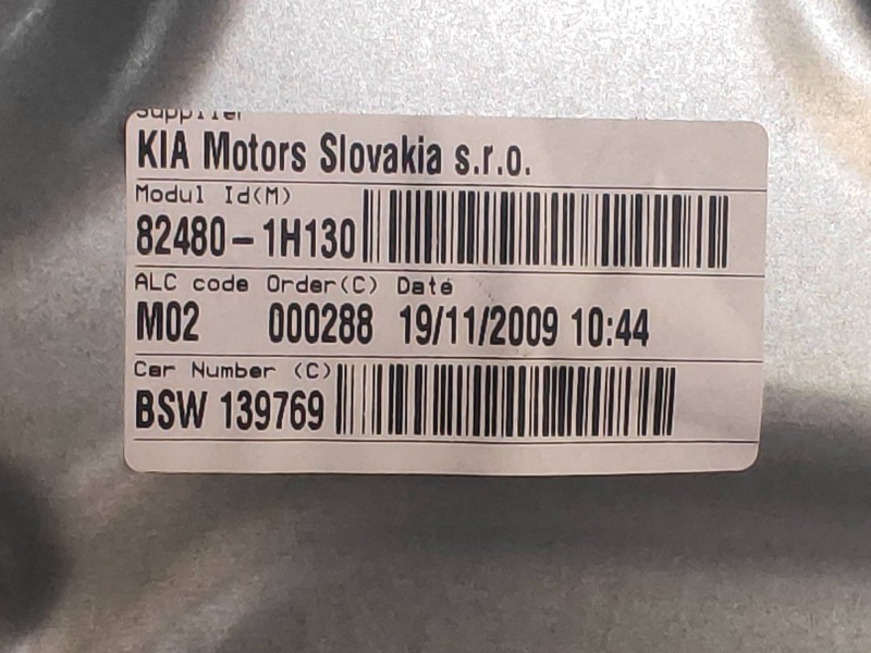 Recambio de elevalunas delantero derecho para kia cee´d sporty wagon active referencia OEM IAM 824801H130  5P