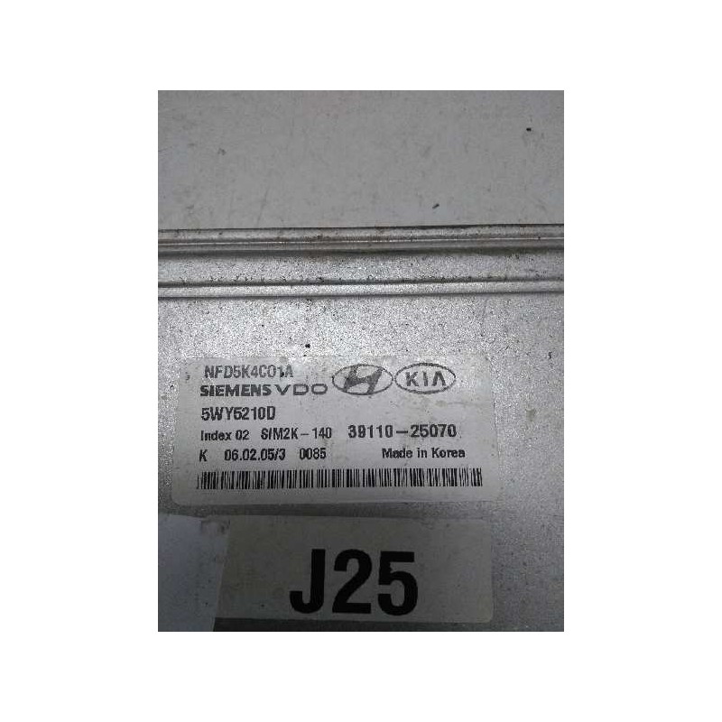 Recambio de centralita motor uce para hyundai sonata (nf) 2.4 style referencia OEM IAM 3911025070 5WY5210D NFD5K4C01A SIM2K140