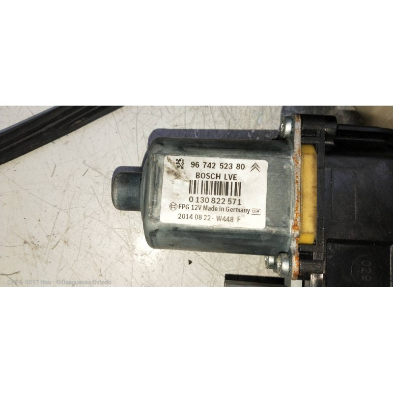 Recambio de elevalunas delantero izquierdo para citroen c4 cactus 1.6 blue-hdi fap referencia OEM IAM 9674252380 0130822571 