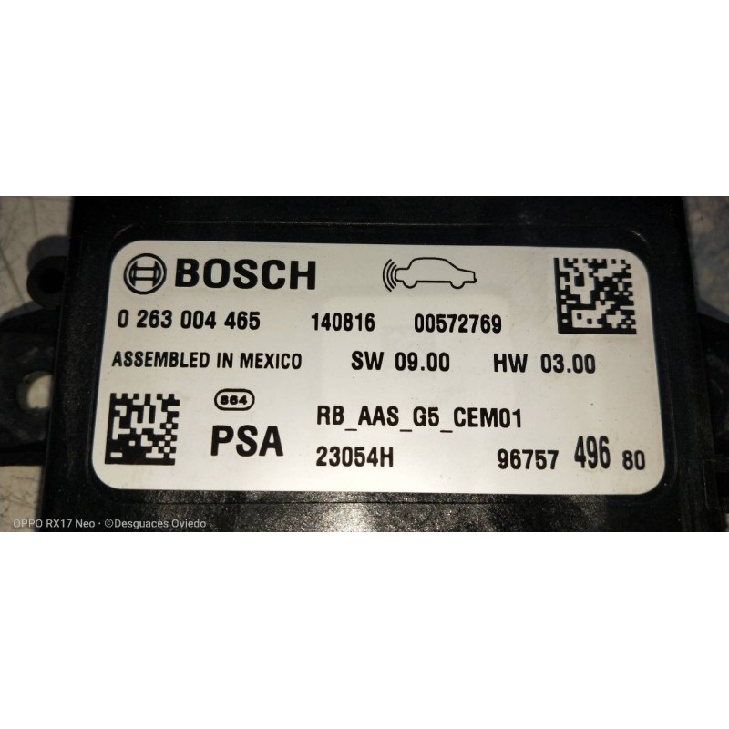 Recambio de modulo electronico para citroen c4 cactus 1.6 blue-hdi fap referencia OEM IAM 0263004465 9675749680 